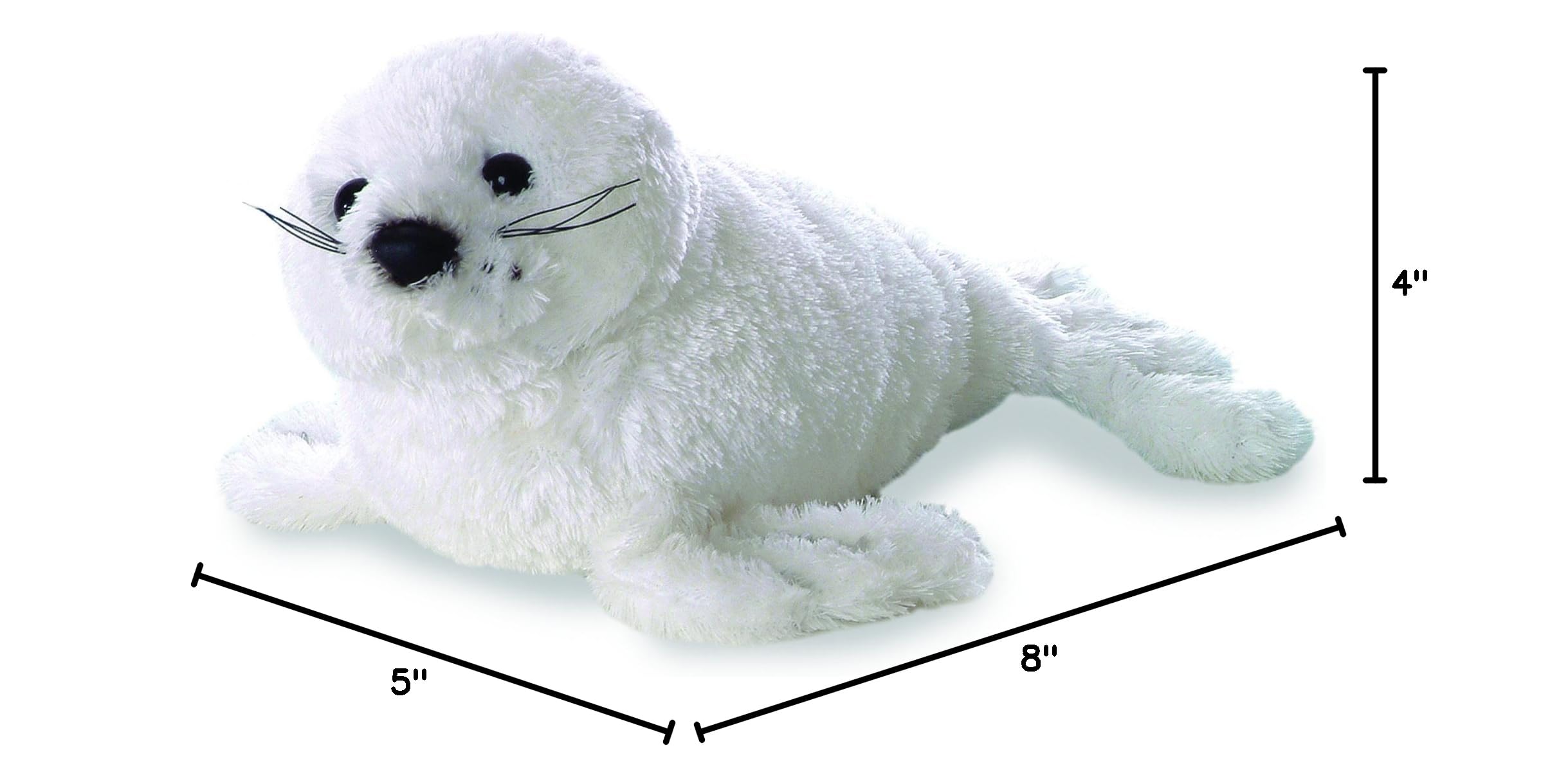 Aurora Mini Flopsie Harp Seal Stuffed Animal – 8-Inch Soft Plush Toy for Cuddles and Play