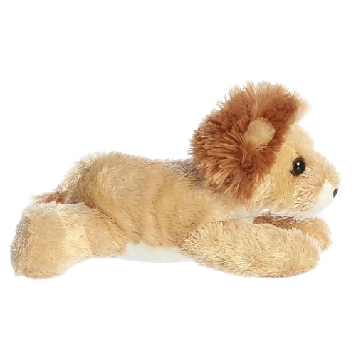 Aurora Mini Flopsie Lionel Stuffed Animal – 8-Inch Plush Lion with Bean Pellets, Cloud-Soft and Lays on Belly