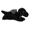 Aurora Mini Flopsie Midnight Dragon Plush – 6x10x4.5 Inch Soft Black Dragon with Green Eyes