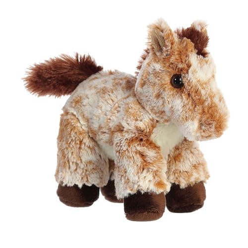 Aurora Mini Flopsie Mocha Horse - 8-Inch Plush Stuffed Animal with Bean Pellets