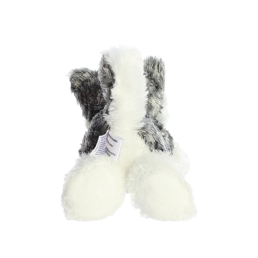 Aurora Mini Flopsie Mush Plush Husky – 8 Inch Soft Cuddly Toy for Kids and Adults, Gray & White