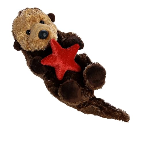 Aurora Mini Flopsie Otto Stuffed Animal – 8-Inch Soft Otter Plush with Starfish for Cuddles