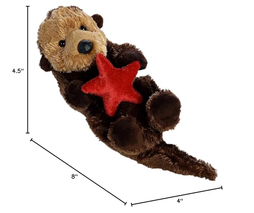 Aurora Mini Flopsie Otto Stuffed Animal – 8-Inch Soft Otter Plush with Starfish for Cuddles