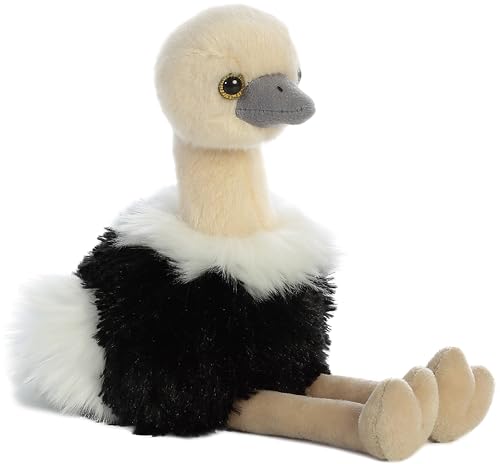 Aurora Mini Flopsie Ozzi the Ostrich Plush - 8 Inch Soft Cuddly Toy for Kids and Adults