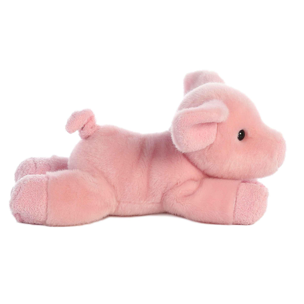 Aurora Mini Flopsie Pickles Piglet Stuffed Animal - Pink Soft Plush Toy 9 Inches for All Ages