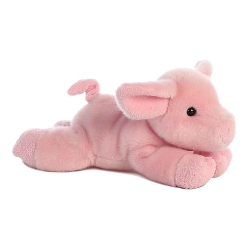 Aurora Mini Flopsie Pickles Piglet Stuffed Animal - Pink Soft Plush Toy 9 Inches for All Ages