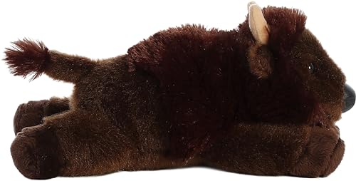 Aurora Mini Flopsie Plains Bison Stuffed Animal – 8-Inch Plush Toy for Kids and Adults