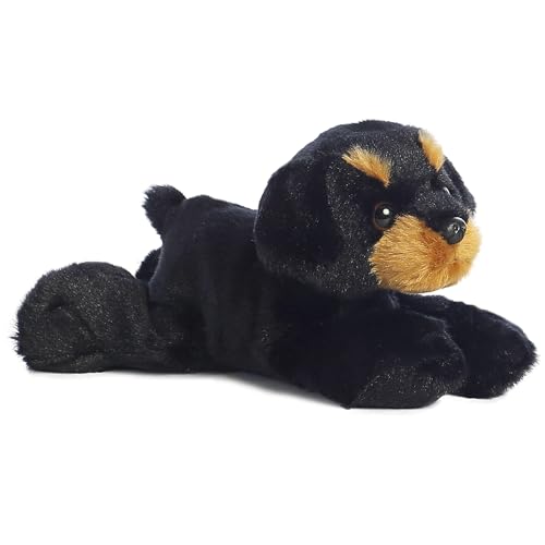 Aurora Mini Flopsie Raina Rottweiler Plush – 8.5 Inch Soft Stuffed Animal