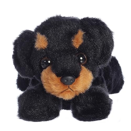 Aurora Mini Flopsie Raina Rottweiler Plush – 8.5 Inch Soft Stuffed Animal