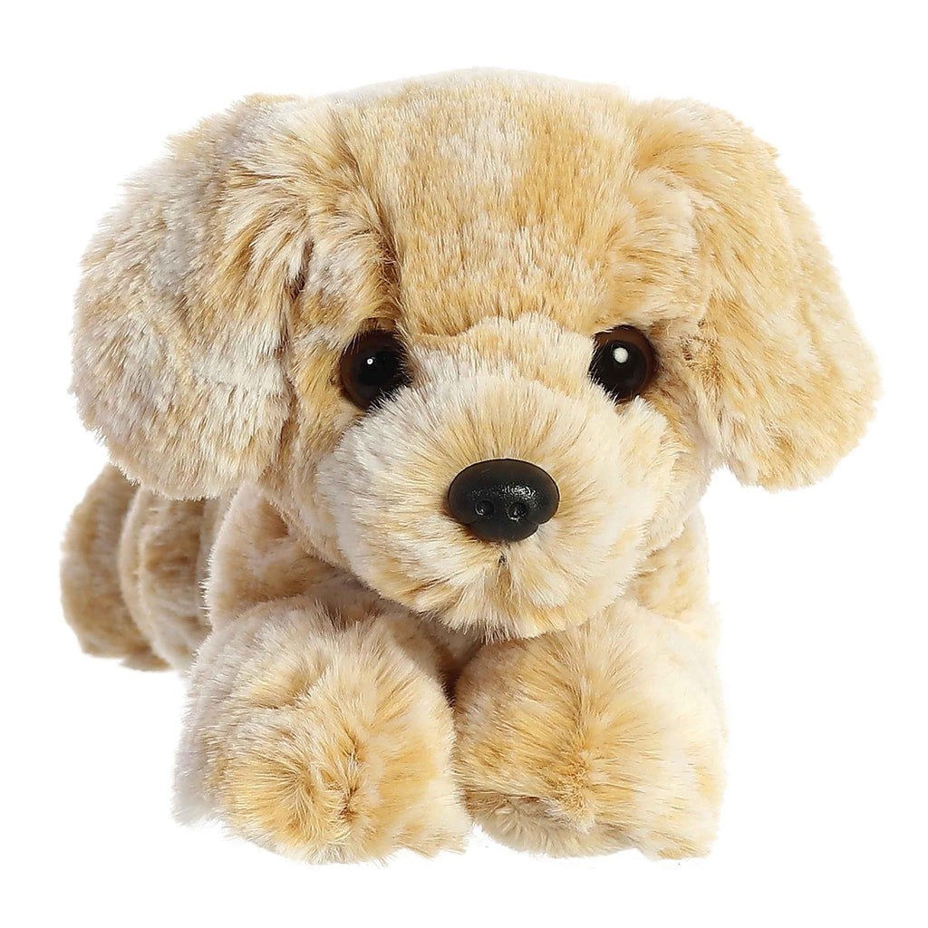 Aurora Mini Flopsie Rusty Retriever Stuffed Animal - 8 Inch Soft Plush Puppy, Belly-Lying Design for Cuddles and Play