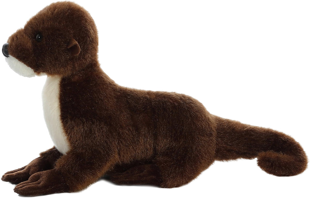 Aurora Mini Flopsie Sliddy Stuffed Animal - 10 Inch Soft Otter Plush with Bean Pellets for All Ages