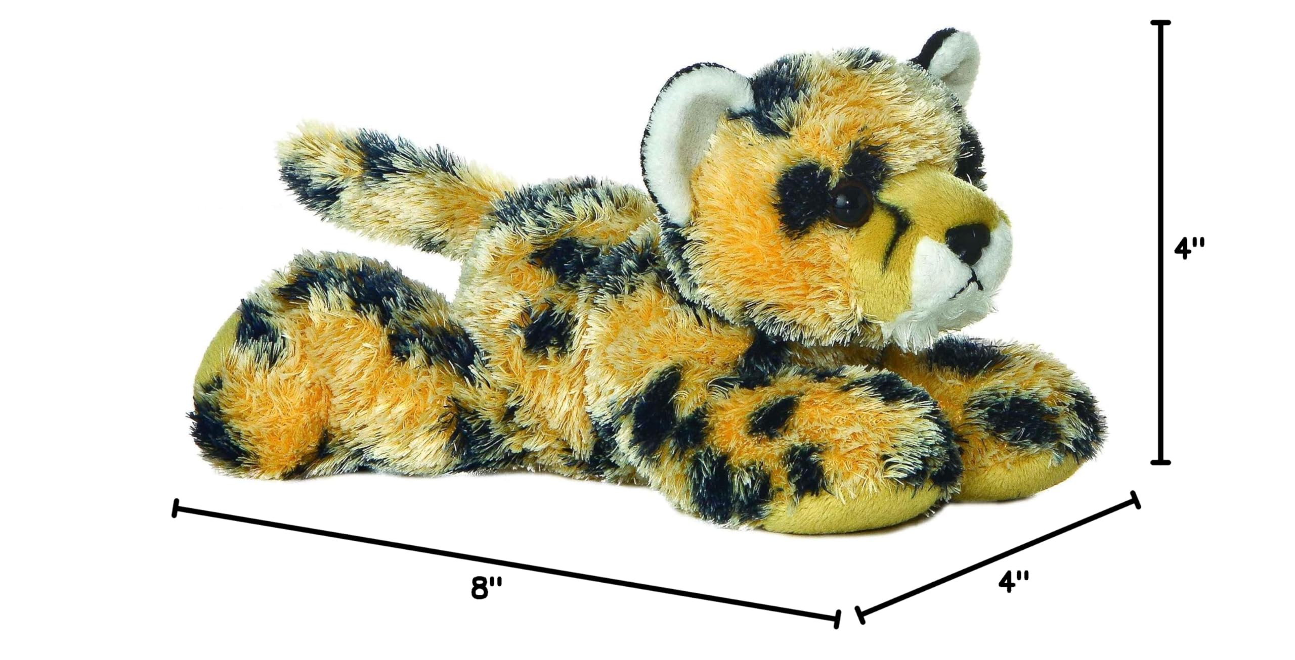 Aurora Mini Flopsie Streak Cheetah Plush - 8 inch Soft Stuffed Animal for Cuddling and Play