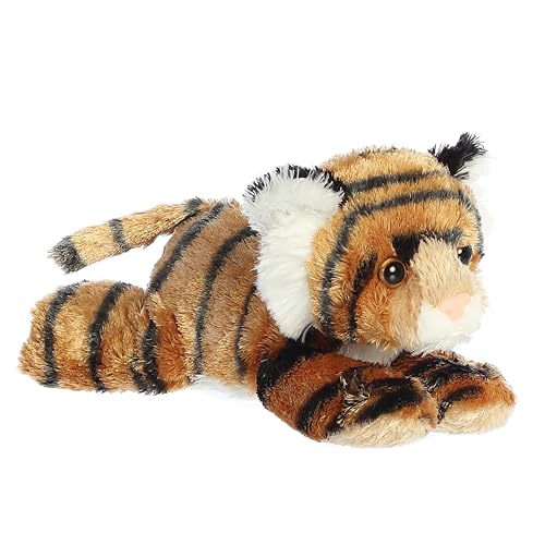 Aurora Mini Flopsie Tanya Tiger Stuffed Animal – 8 Inch Soft Plush for Cuddling and Play