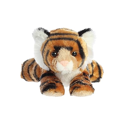 Aurora Mini Flopsie Tanya Tiger Stuffed Animal – 8 Inch Soft Plush for Cuddling and Play