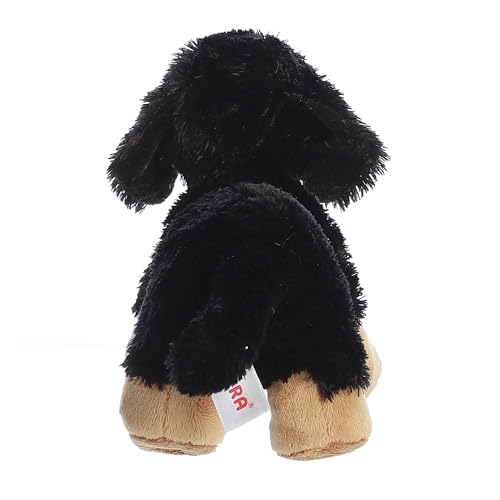 Aurora Mini Flopsie Vienna Dachshund Stuffed Animal - 9 Inch Black Plush for Cuddles and Play