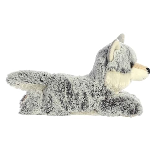 Aurora Mini Flopsie Winter Wolf Stuffed Animal, Gray, 8 Inches - Soft Plush Toy for Kids and Adults