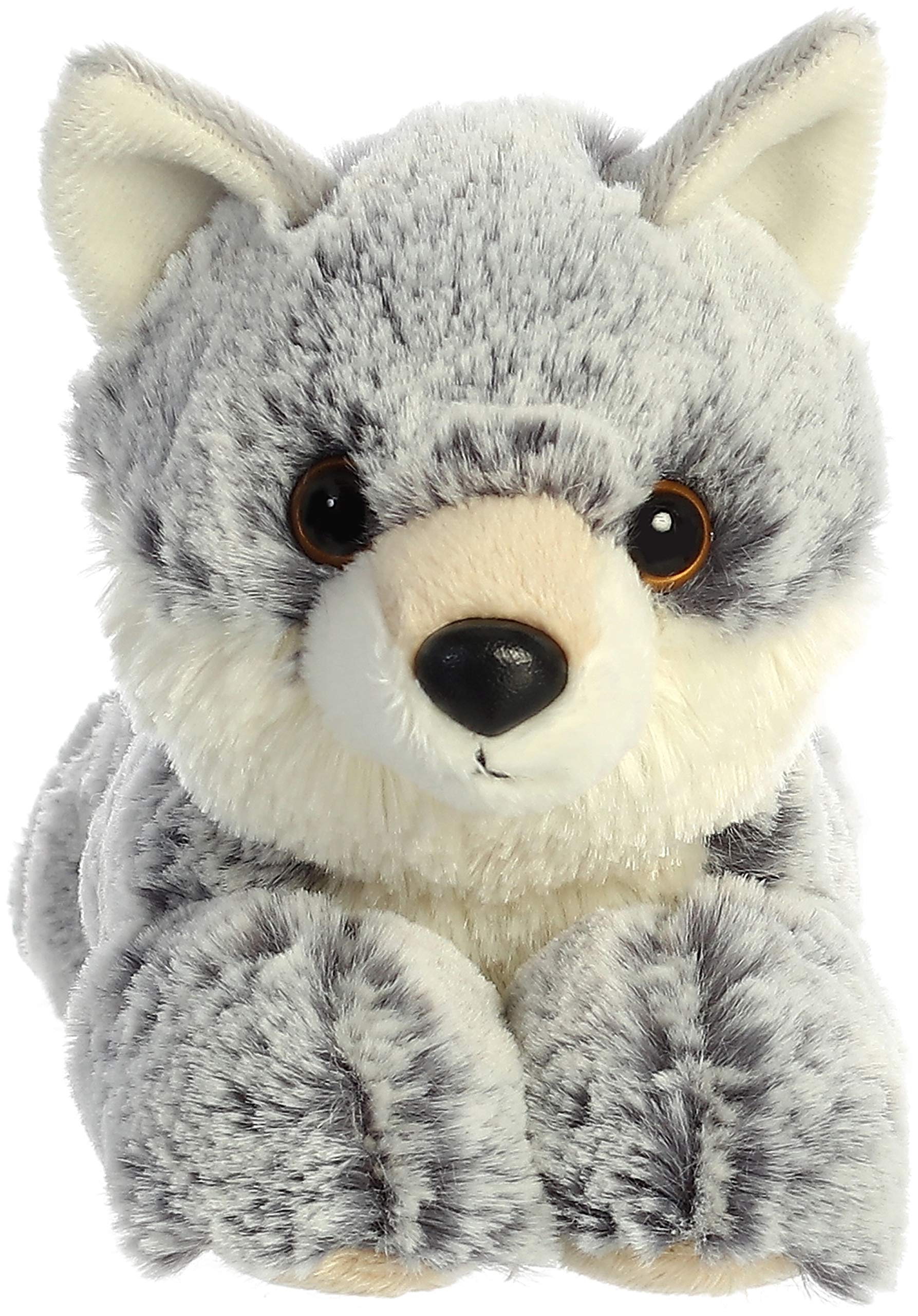 Aurora Mini Flopsie Winter Wolf Stuffed Animal, Gray, 8 Inches - Soft Plush Toy for Kids and Adults