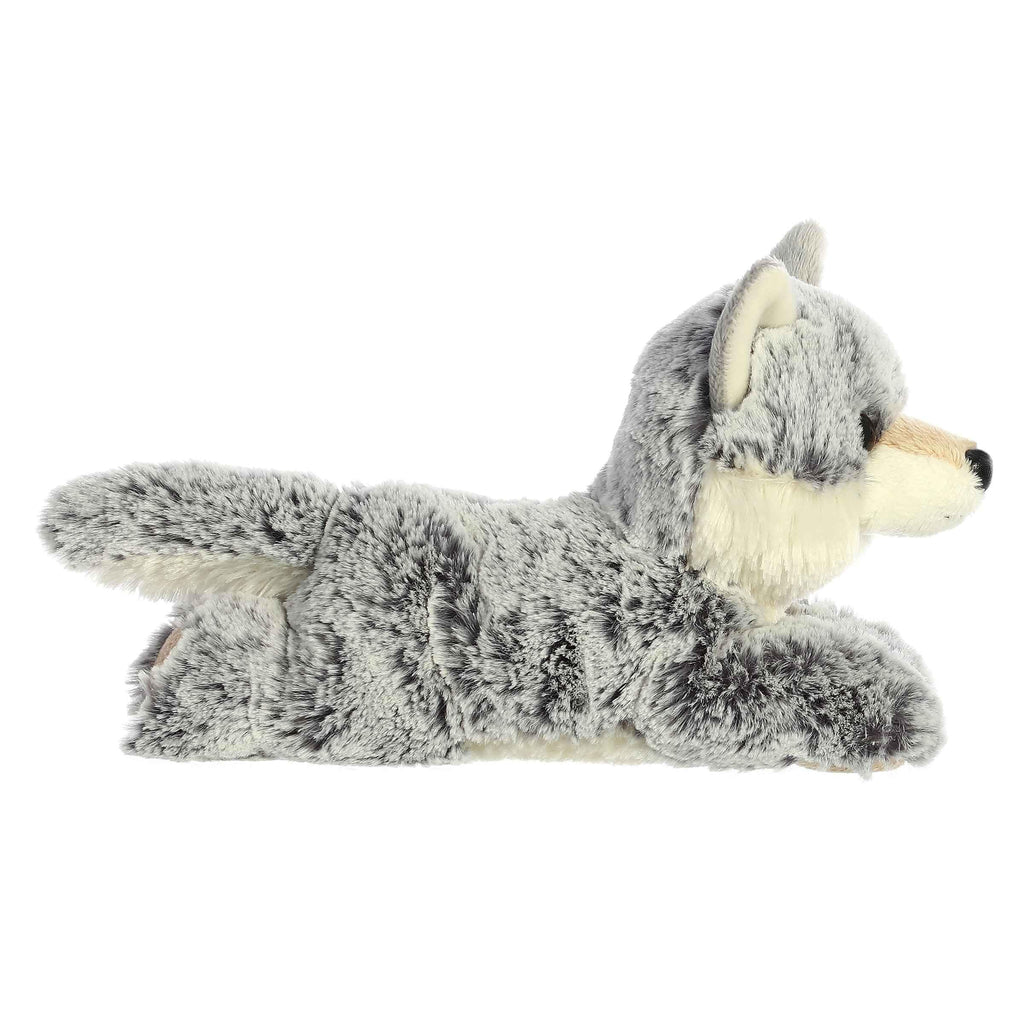 Aurora Mini Flopsie Winter Wolf Stuffed Animal, Gray, 8 Inches - Soft Plush Toy for Kids and Adults
