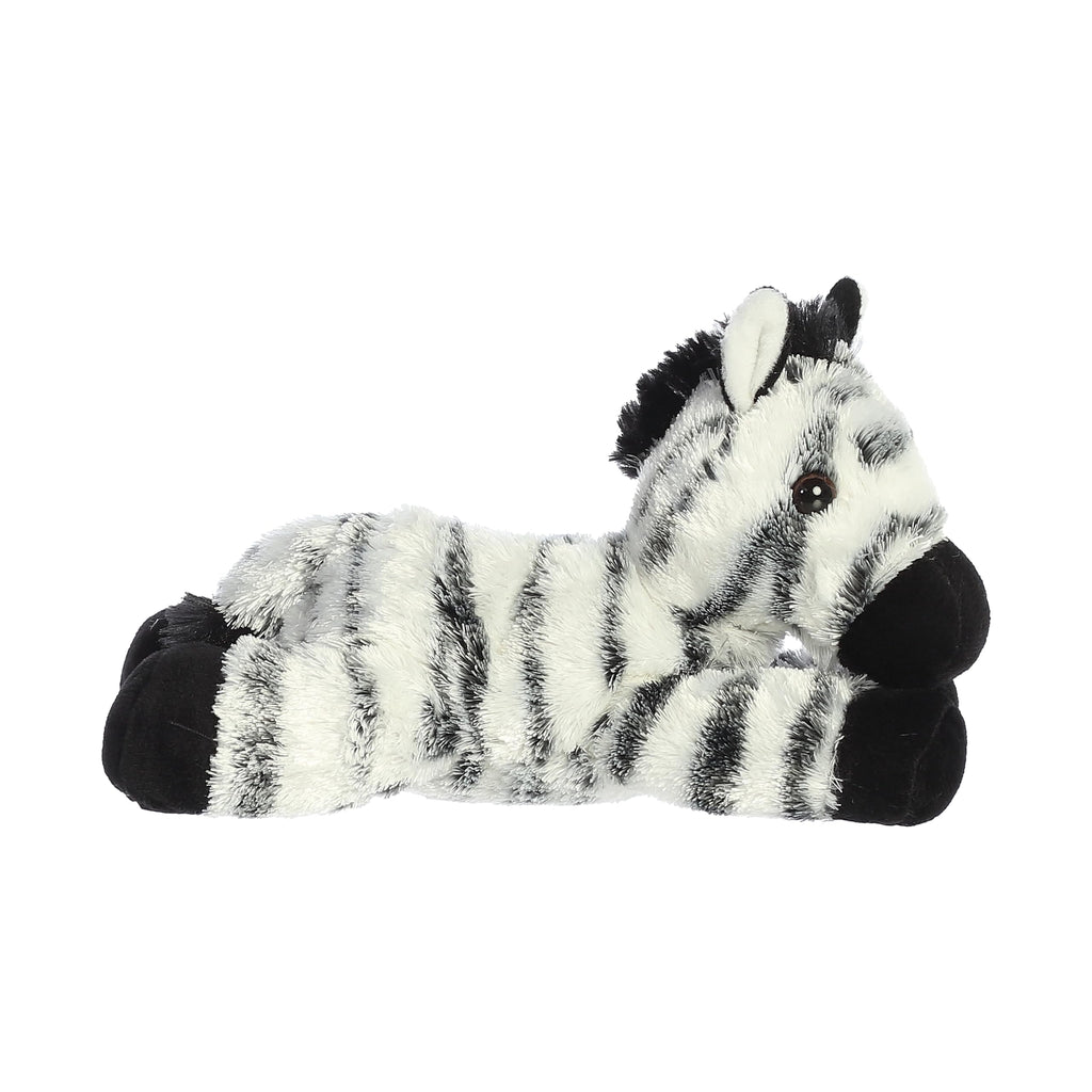 Aurora Mini Flopsie Zany Zebra Plush - 8-Inch Soft Stuffed Animal for Kids and Adults
