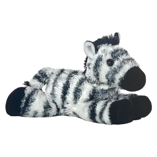 Aurora Mini Flopsie Zany Zebra Plush - 8-Inch Soft Stuffed Animal for Kids and Adults