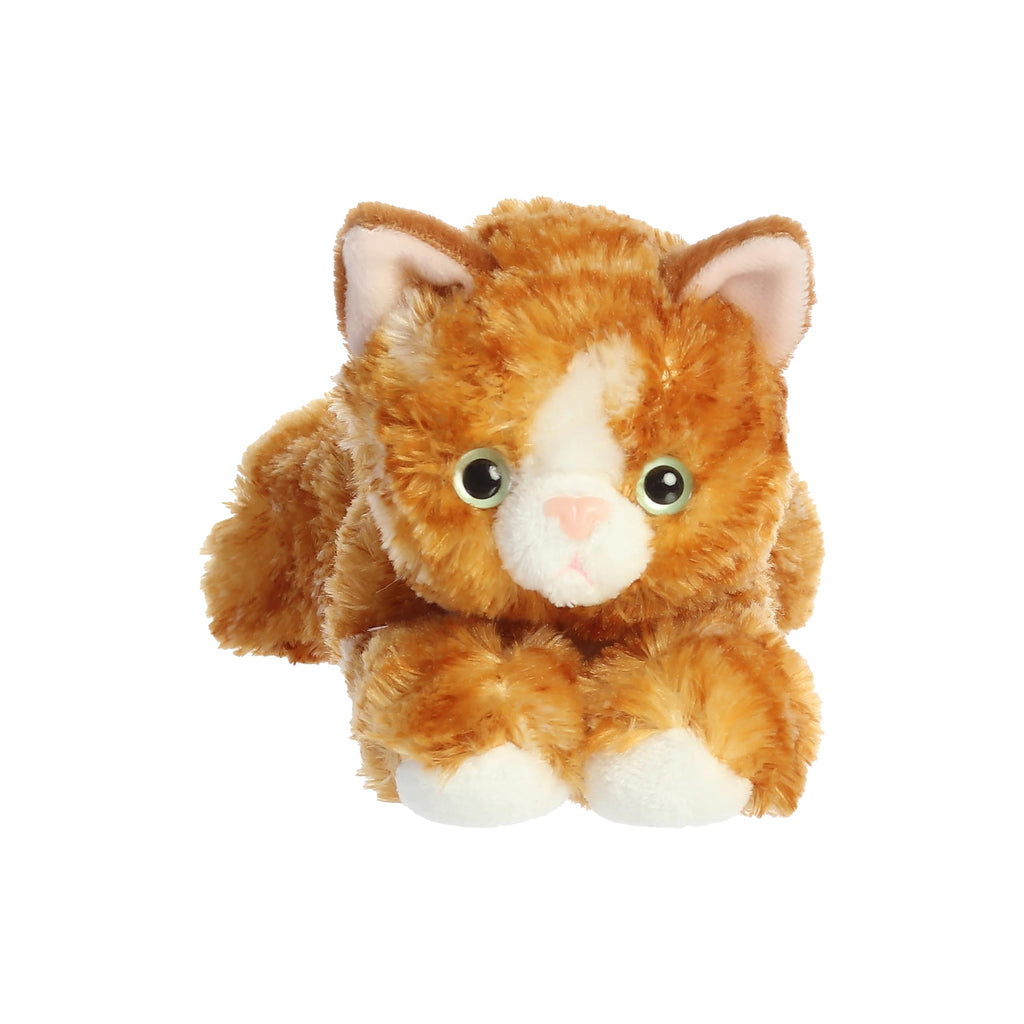Aurora® Mini Flopsie™ Molly Stuffed Animal – 8 Inch Brown Tabby Cat Plush, Soft & Cuddly