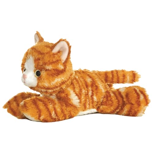 Aurora® Mini Flopsie™ Molly Stuffed Animal – 8 Inch Brown Tabby Cat Plush, Soft & Cuddly