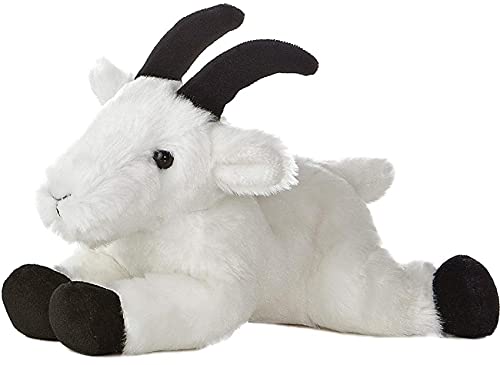 Aurora® Mini Flopsie™ Rocky Mountain Goat™ Stuffed Animal – 8-Inch Soft Plush Toy
