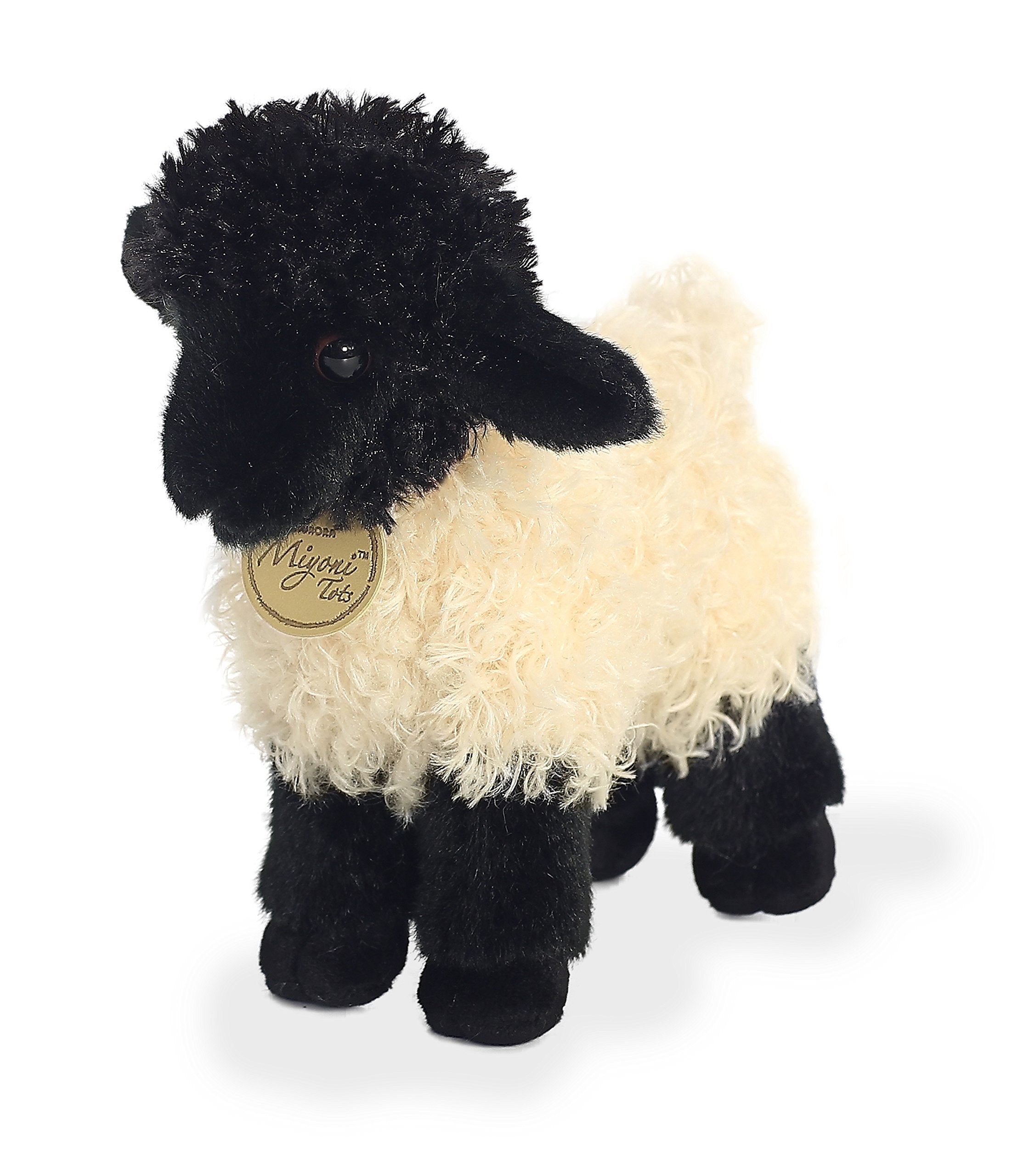 Aurora Miyoni Tots Suffolk Lamb Stuffed Animal – 8.5 Inches, Realistic Design, Soft Plush with Educational Hangtag
