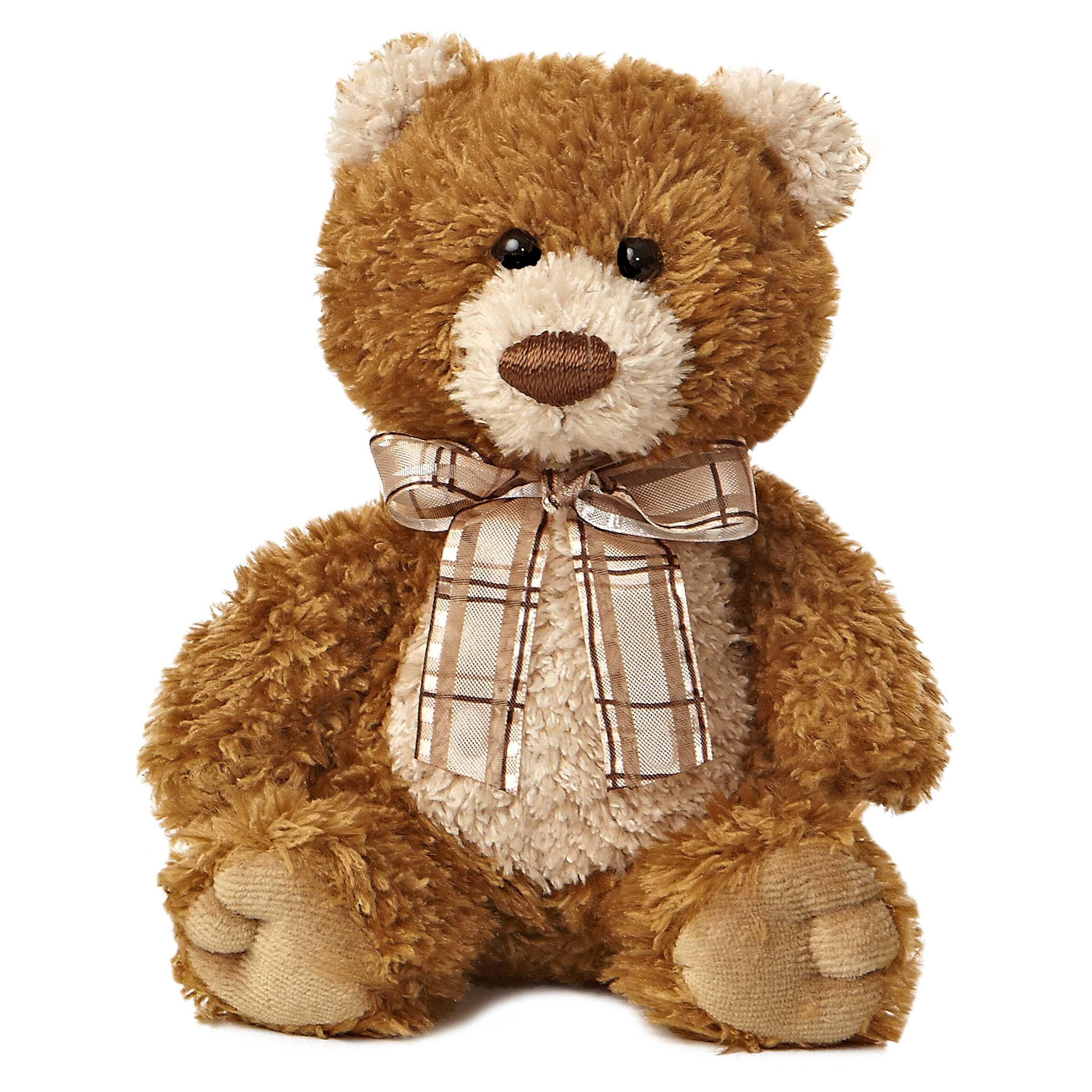 Aurora Snuggly Bear Brown Sugar Stuffed Animal - 6 Inch Soft Plush Toy for Kids and Adults