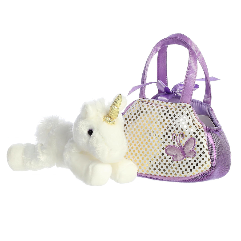 Aurora Unicorn Fancy Pals Purse with 8" Unicorn – Plush Toy Carrier