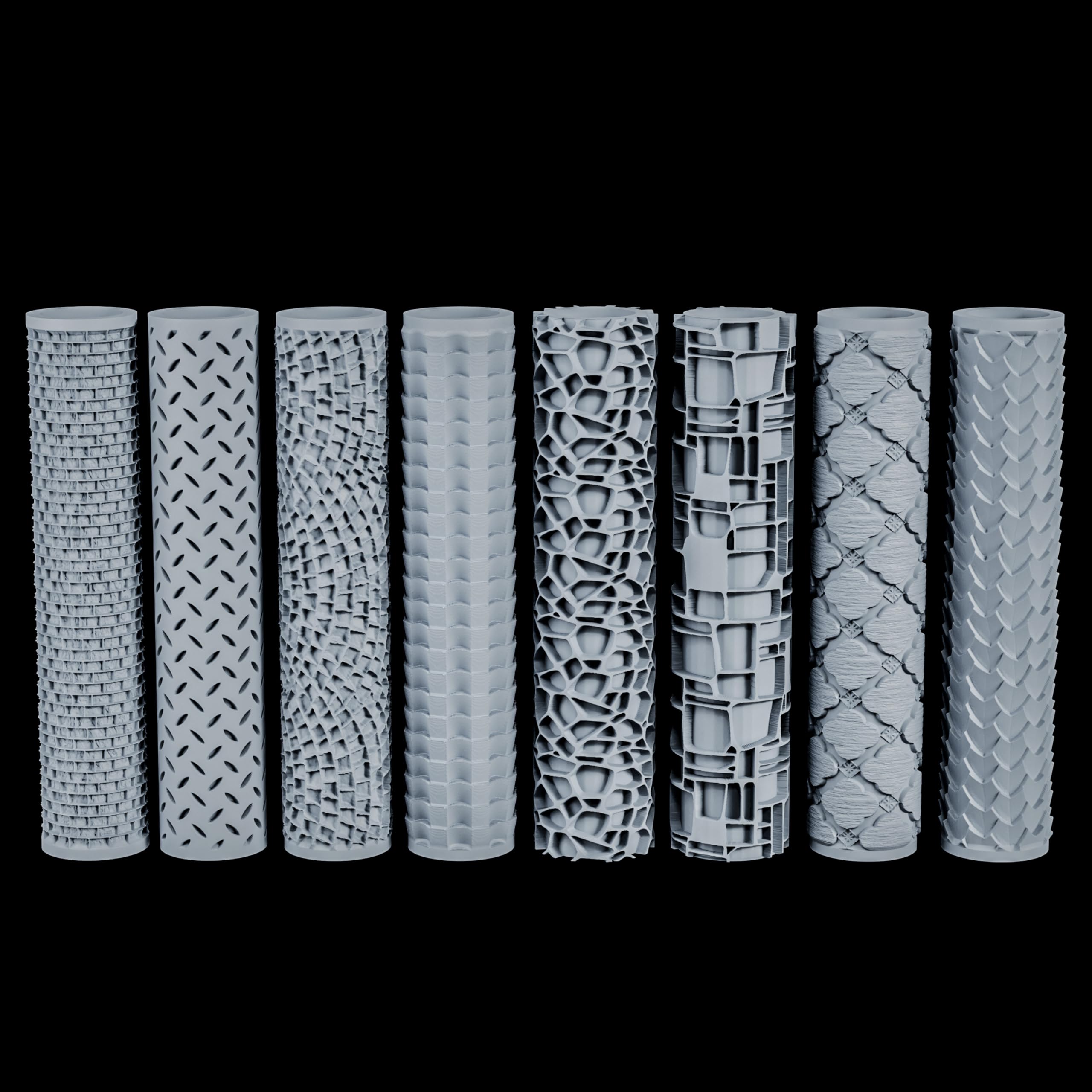 AUSPDICE Texture Roller Set – 16 Unique Patterns for RPG Terrain and Miniatures – Skull S411-D