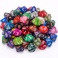 AUSTOR 70-Piece 10-Sided Dice Set – Mixed Colors with Black Velvet Bag