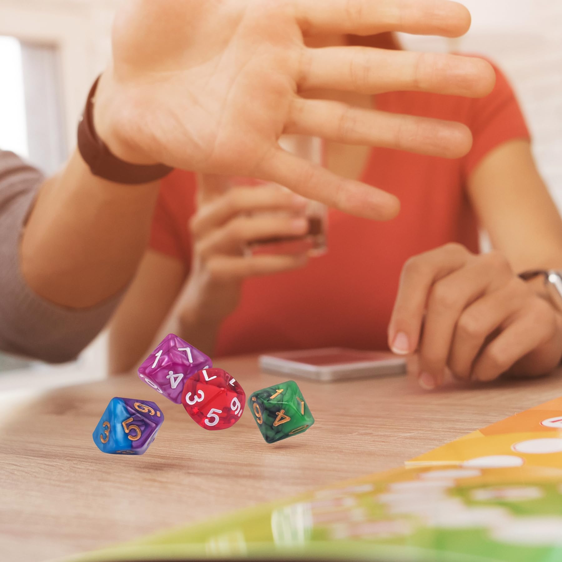 AUSTOR 70-Piece 10-Sided Dice Set – Mixed Colors with Black Velvet Bag