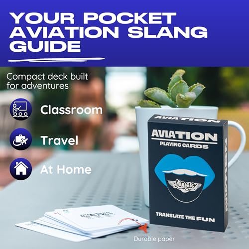 Aviation Lingo Playing Cards – Learn Slang with 54 Flashcards & Standard Deck