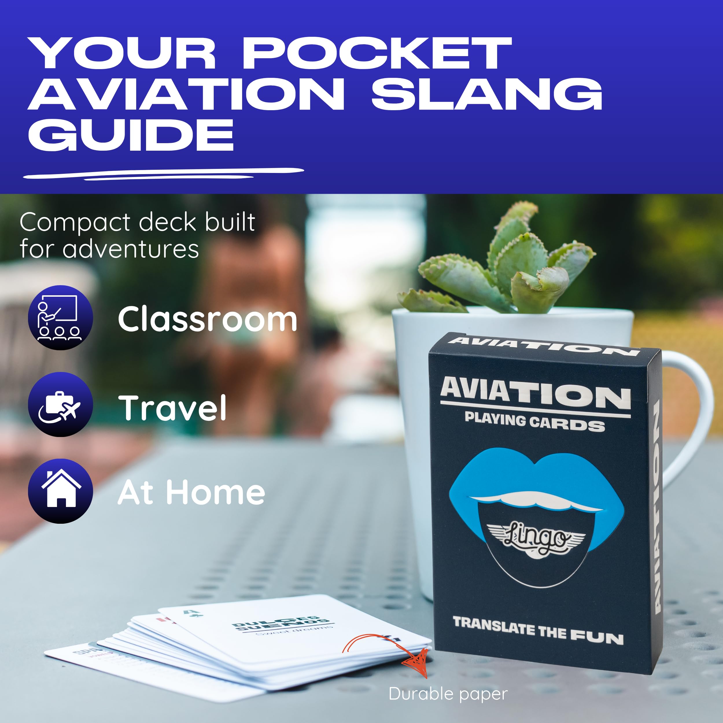 Aviation Lingo Playing Cards – Learn Slang with 54 Flashcards & Standard Deck