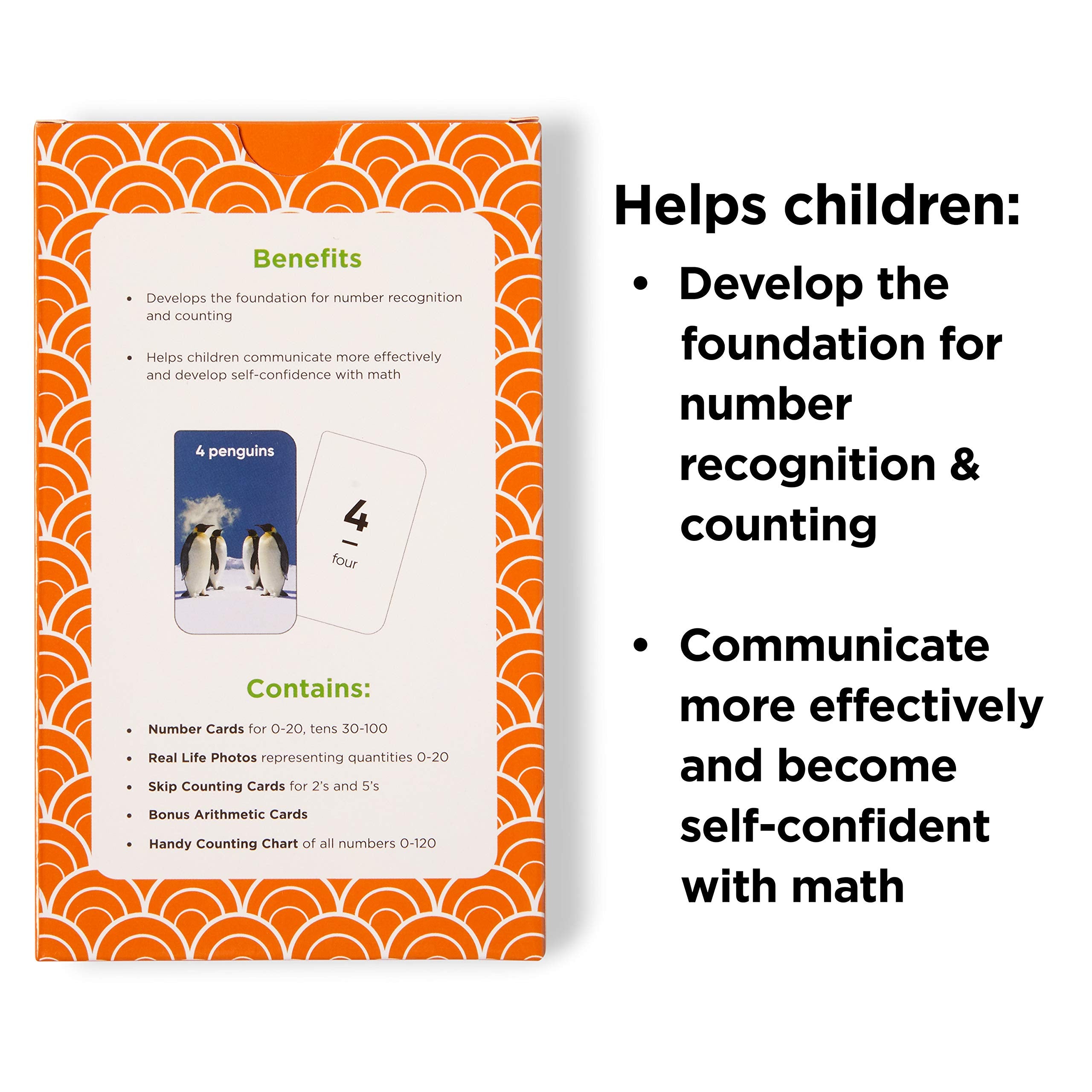 Award-Winning Numbers & Counting Flash Cards by Think Tank Scholar – 36 Durable Cards for Ages 2-8