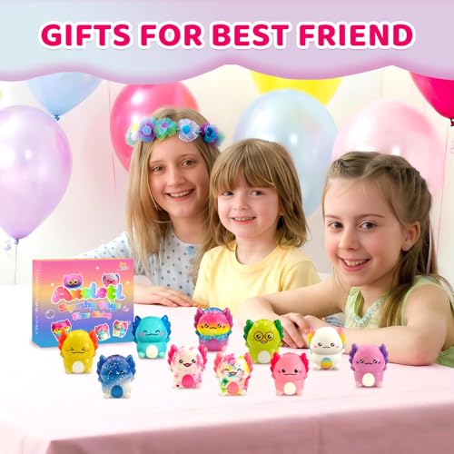 Axolotl Slow Rising Squishy Toys - 20 Pack - Cute Party Favors & Classroom Prizes