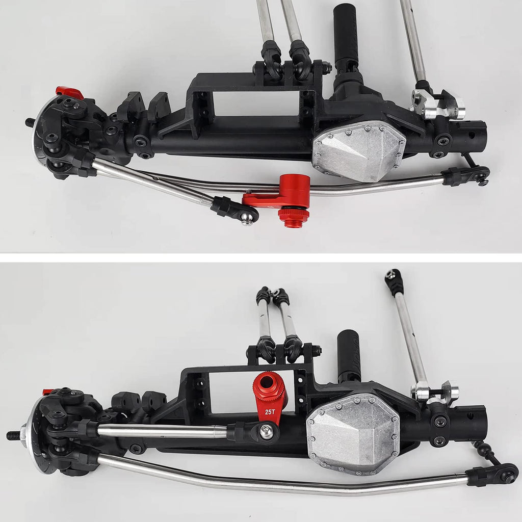 AXSPEED Alloy 25T Steering Servo Arm Horn for 1/10 RC Axial RBX10 AXI03005 Crawler (Red)