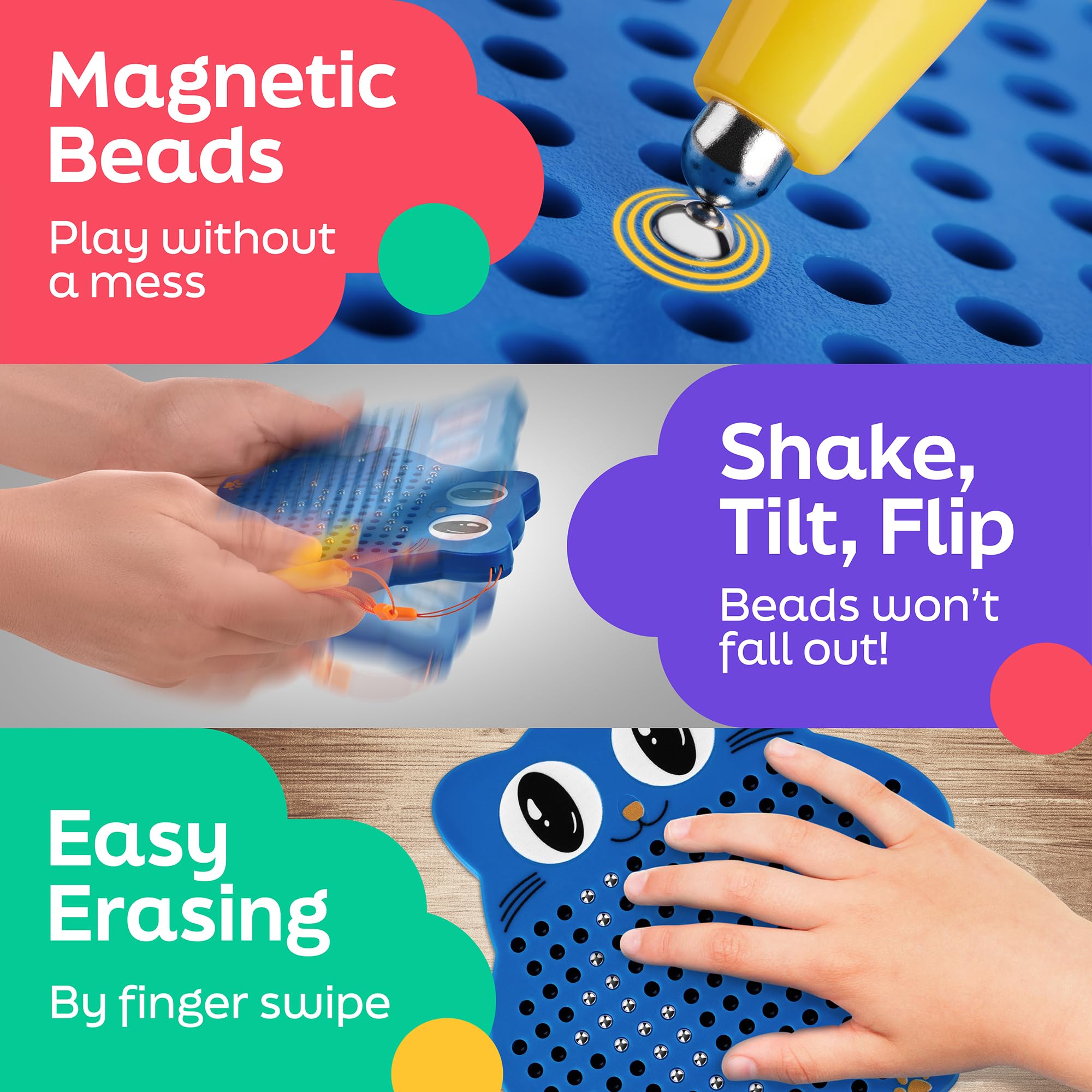 AYNAT FUN Magnetic Drawing Board – Mess-Free Travel Toy for Kids & Toddlers, Airplane & Car