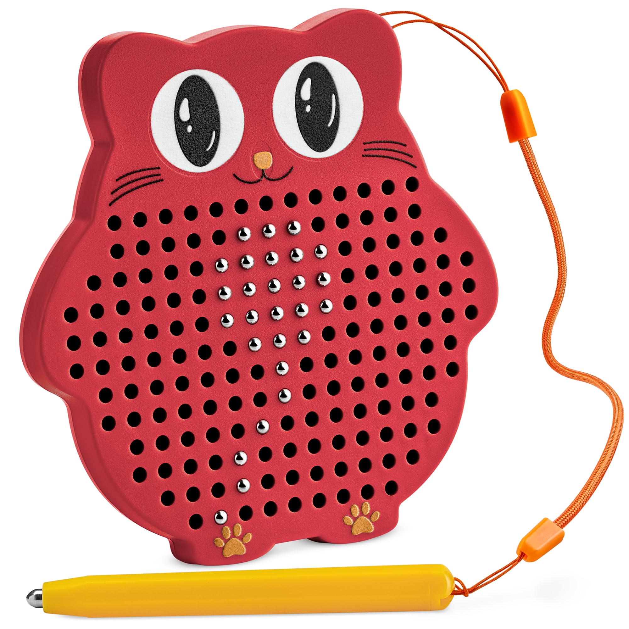 AYNAT FUN Magnetic Drawing Board – No-Mess Travel Toy for Toddlers with Beads and Stylus Pen