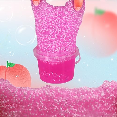 Azeperoy Rose Pink Jelly Cube Glimmer Crunchy Crystal Slime with 4 Add-In Sets for Sensory Play & Stress Relief