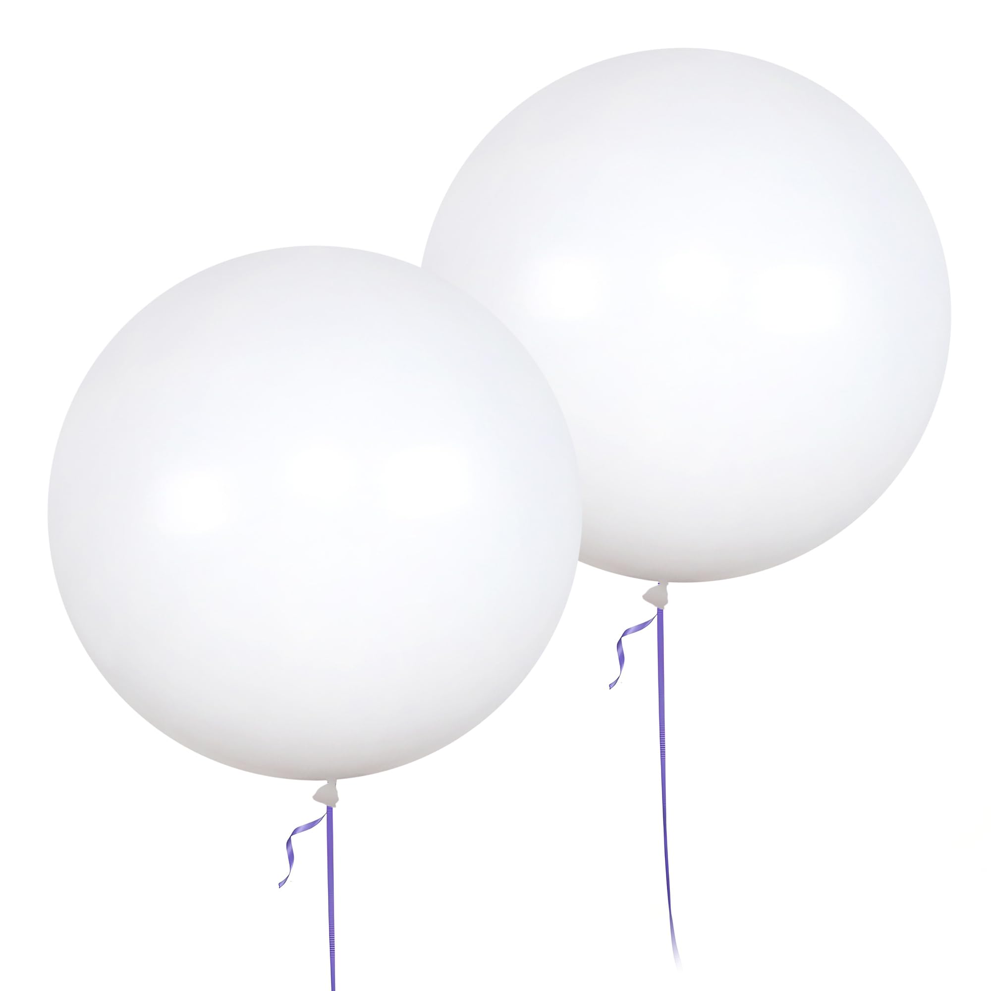 AZOWA 24-Inch White Party Balloons – 10 Large Latex Balloons for Weddings, Birthdays & Baby Showers