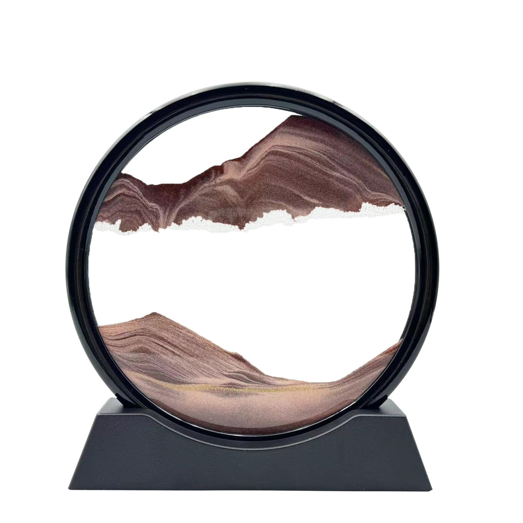 AzureLeap Moving Sand Art 7 Inch Coffee Color Liquid Motion Sand Picture