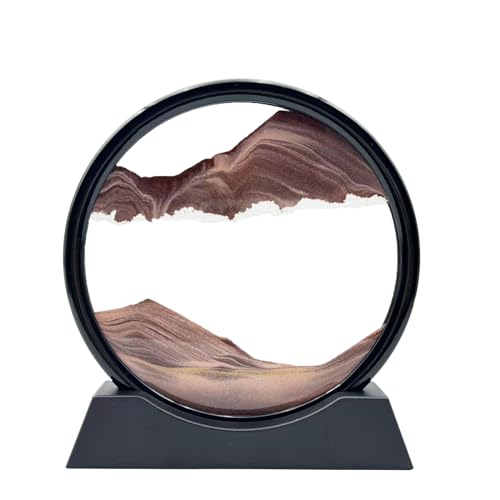 AzureLeap Moving Sand Art 7 Inch Coffee Color Liquid Motion Sand Picture
