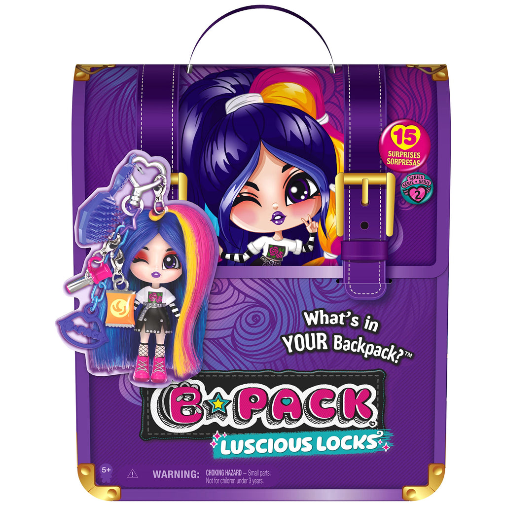 B Pack Luscious Locks Frank E-Girl Doll with Real Hair Extension – 3.5-Inch Collectible Toy for Ages 5+