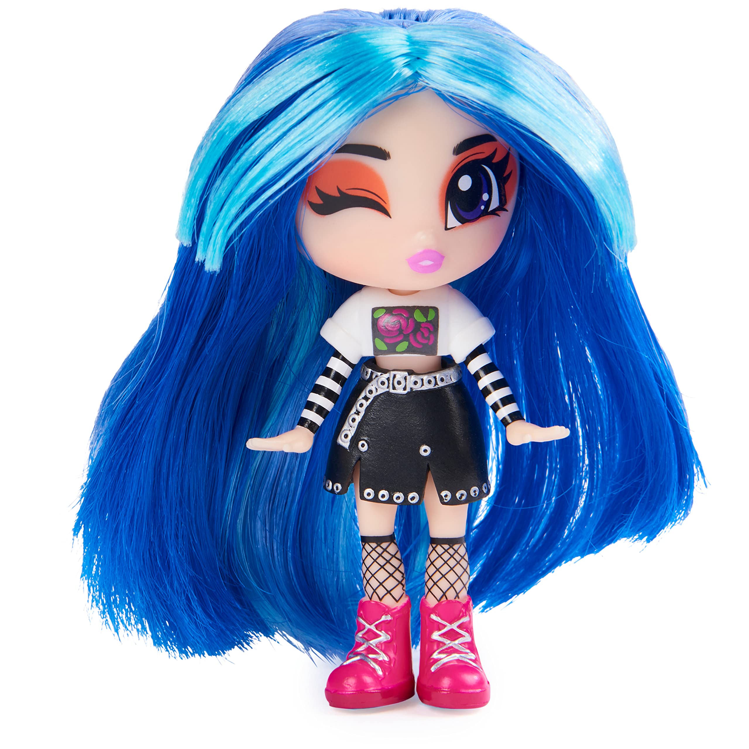 B Pack Luscious Locks Frank E-Girl Doll with Real Hair Extension – 3.5-Inch Collectible Toy for Ages 5+