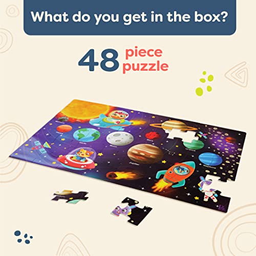 B. toys 48-Piece Solar System Floor Puzzle – Educational Space Puzzle for Kids Ages 3+