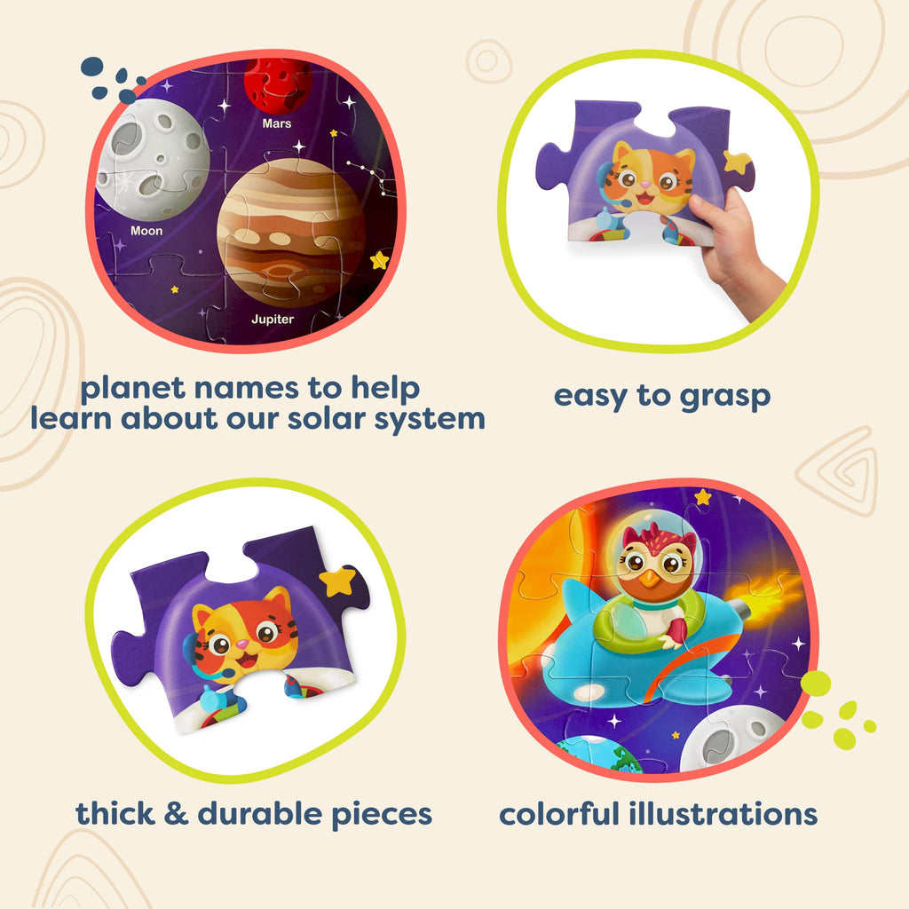 B. toys 48-Piece Solar System Floor Puzzle – Educational Space Puzzle for Kids Ages 3+