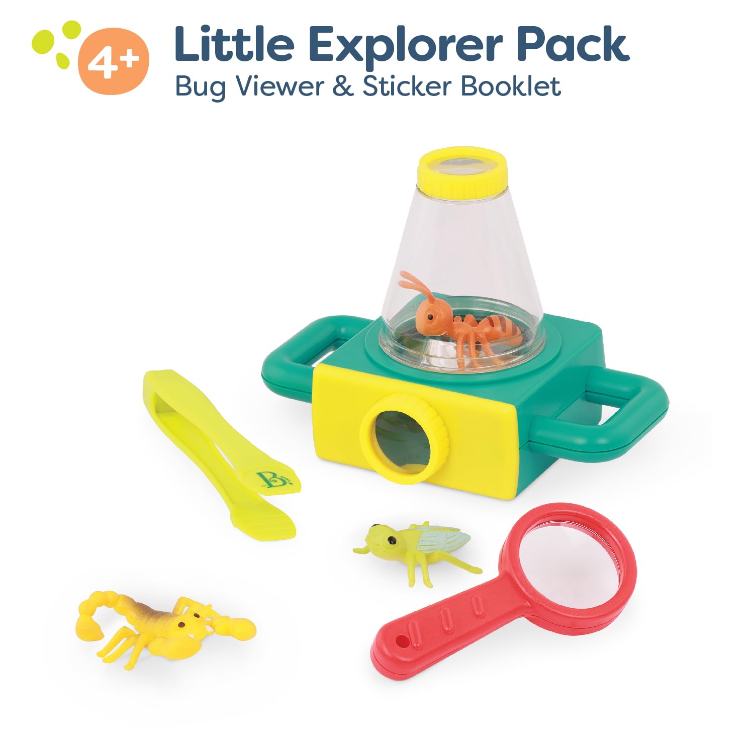B. toys 9-Piece Microscope Set for Kids 4+ – 2-Way Viewing, LED Light, 100x Magnification