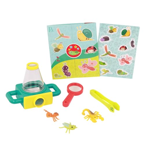 B. toys 9-Piece Microscope Set for Kids 4+ – 2-Way Viewing, LED Light, 100x Magnification